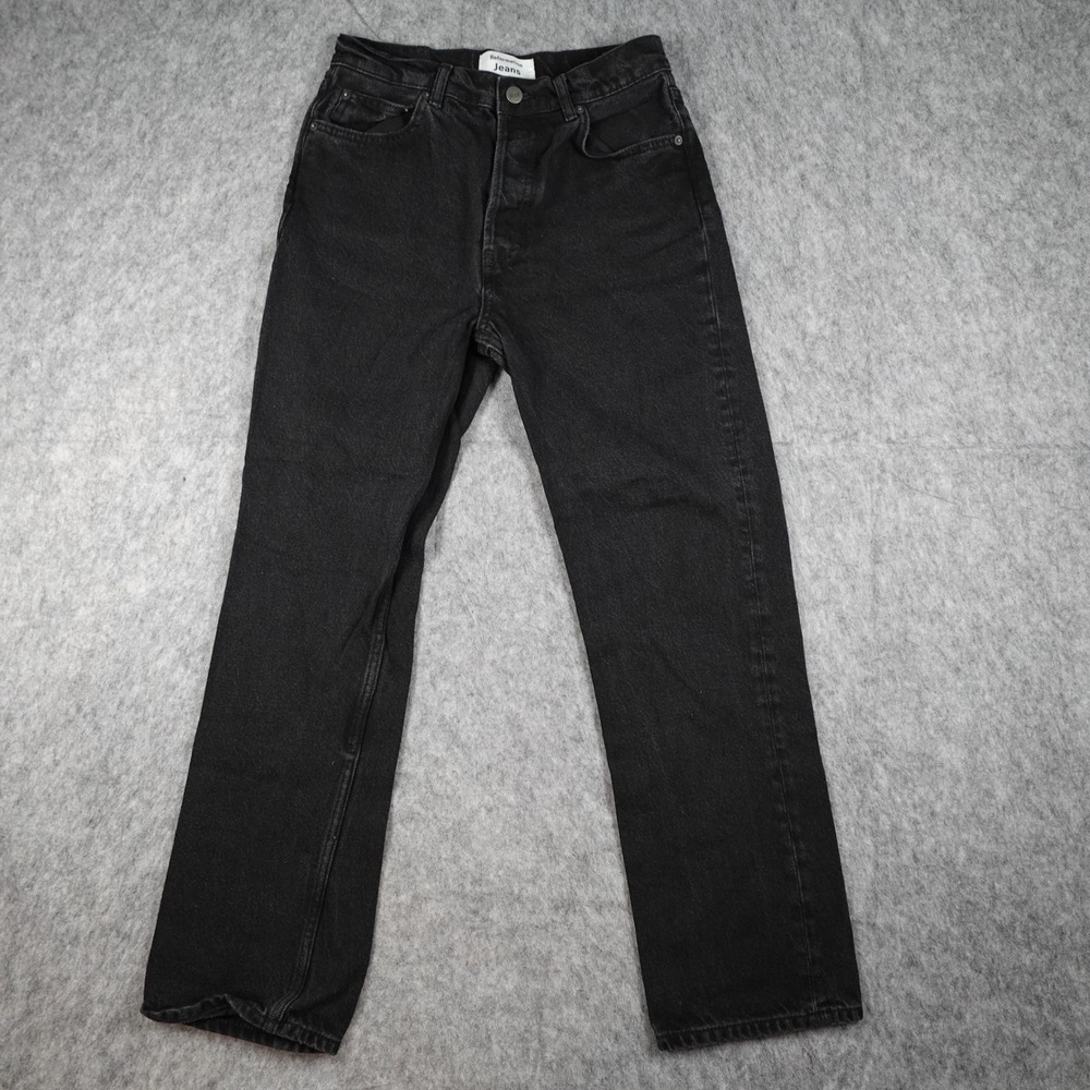 Reformation Jeans Women 27 Black Cynthia Seattle Wash High Rise Straight Leg